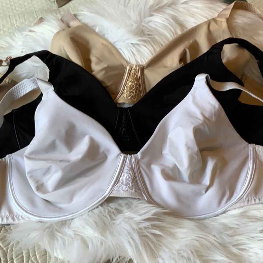 Vanity Fair (3) Full Figure Underwire Minimizer Bras, Sz 40DD